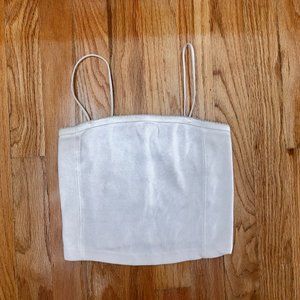 Abercrombie & Fitch White Crop Cami